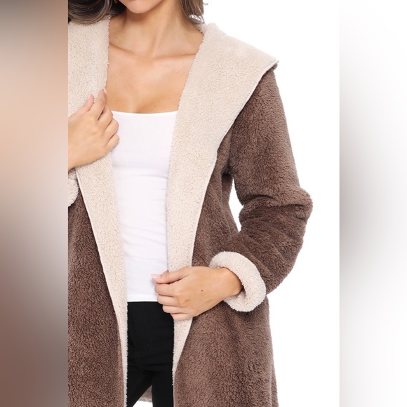 Serenity Nwot Fleece Jacket in Mocha - Picture 2 of 6